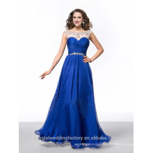 Alibaba Elegant Long New Designer Royal Blue Color CHiffon Beach Evening Dresses Or Bridesmaid Dress LE24